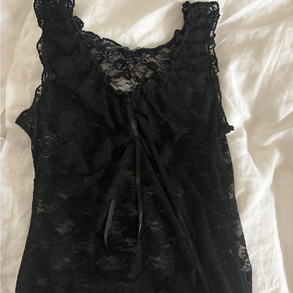 Brandy Melville Black Lace Top